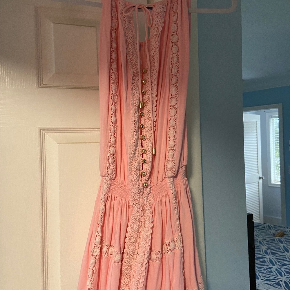 Melissa odabash pink beach dress